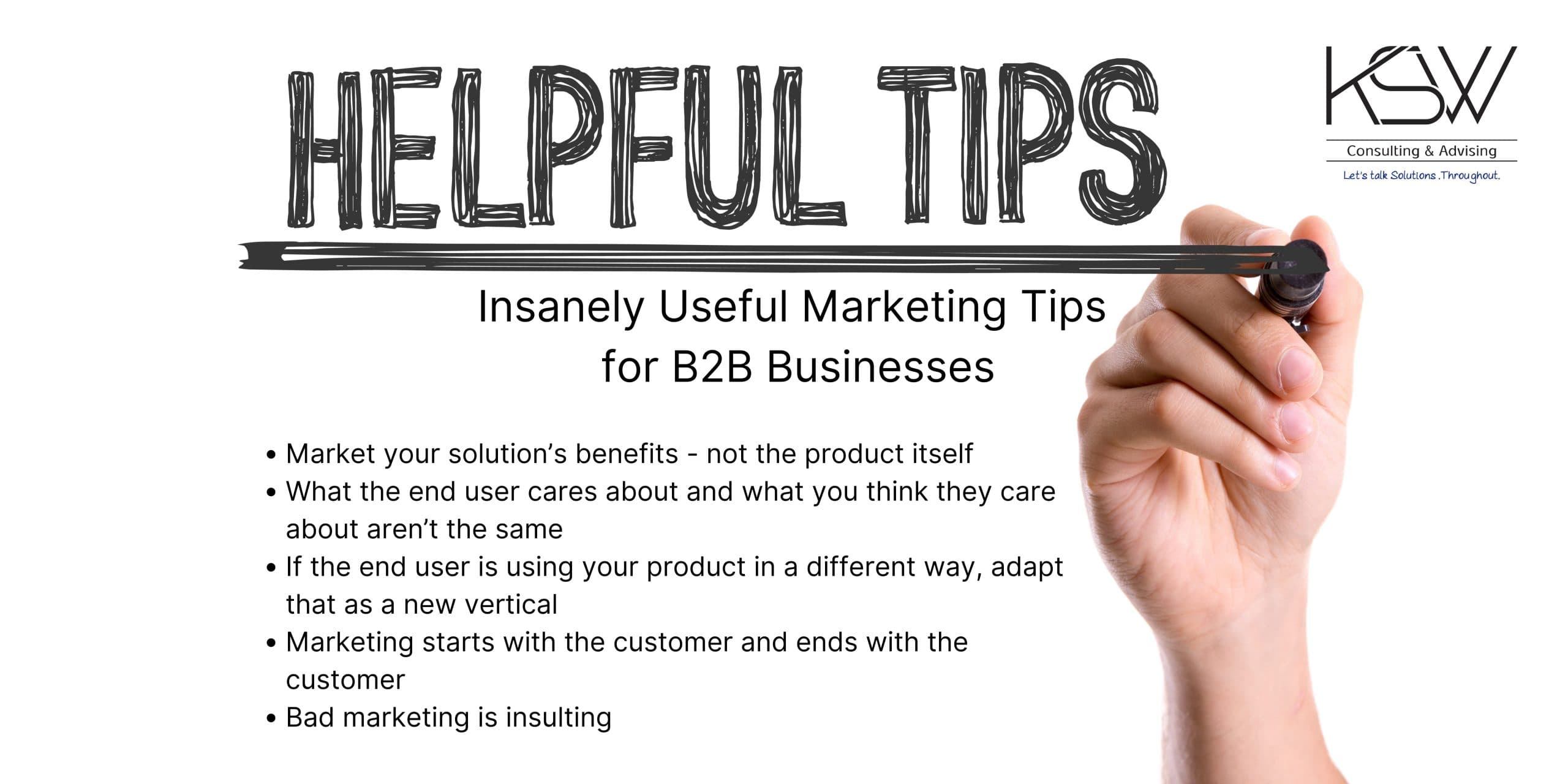 Insanely Useful Marketing Tips for B2B Businesses